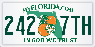 FL license plate 2427TH