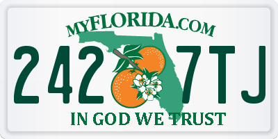 FL license plate 2427TJ