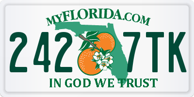 FL license plate 2427TK