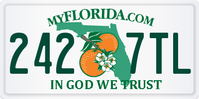 FL license plate 2427TL