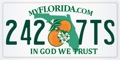 FL license plate 2427TS