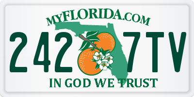 FL license plate 2427TV