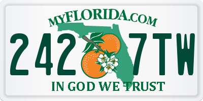 FL license plate 2427TW