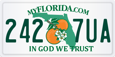 FL license plate 2427UA