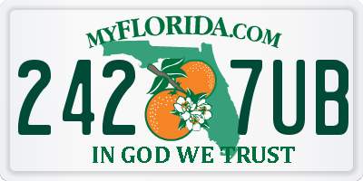 FL license plate 2427UB