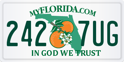 FL license plate 2427UG
