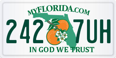 FL license plate 2427UH