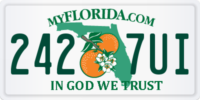 FL license plate 2427UI
