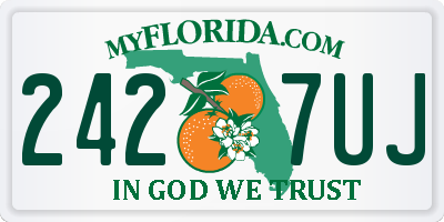 FL license plate 2427UJ