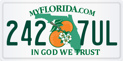 FL license plate 2427UL