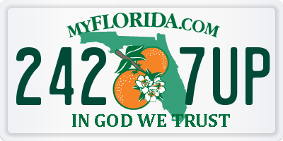 FL license plate 2427UP