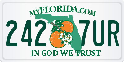FL license plate 2427UR