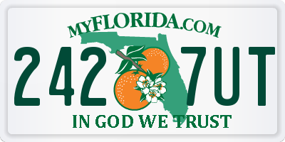 FL license plate 2427UT
