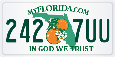 FL license plate 2427UU