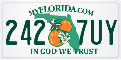 FL license plate 2427UY