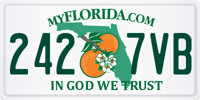 FL license plate 2427VB