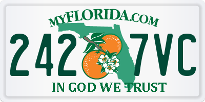 FL license plate 2427VC