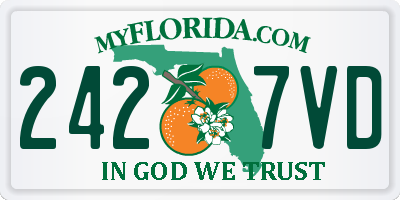 FL license plate 2427VD