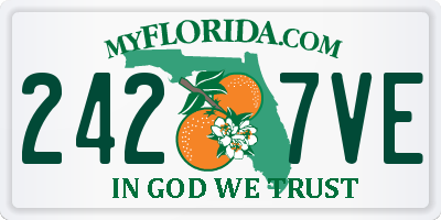 FL license plate 2427VE