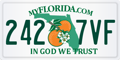FL license plate 2427VF