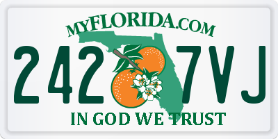 FL license plate 2427VJ