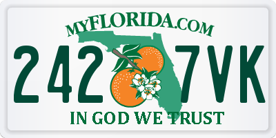 FL license plate 2427VK
