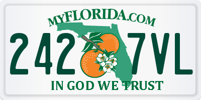 FL license plate 2427VL