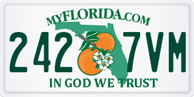 FL license plate 2427VM