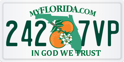FL license plate 2427VP