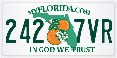 FL license plate 2427VR