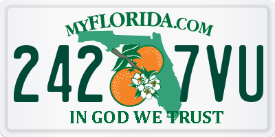 FL license plate 2427VU