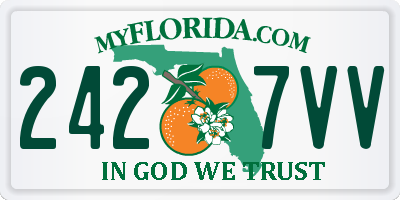 FL license plate 2427VV