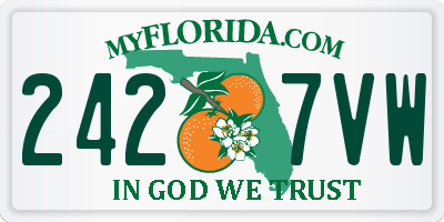 FL license plate 2427VW