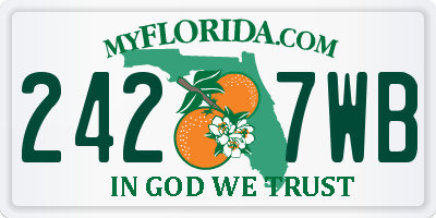 FL license plate 2427WB