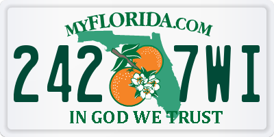FL license plate 2427WI