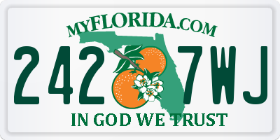FL license plate 2427WJ