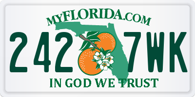 FL license plate 2427WK