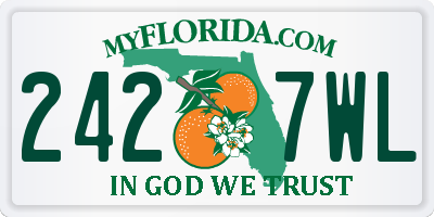 FL license plate 2427WL