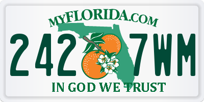 FL license plate 2427WM