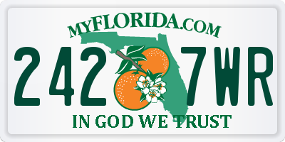 FL license plate 2427WR