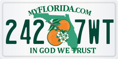 FL license plate 2427WT