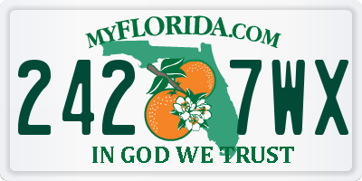 FL license plate 2427WX