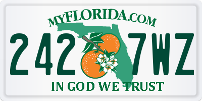FL license plate 2427WZ
