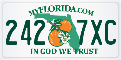 FL license plate 2427XC