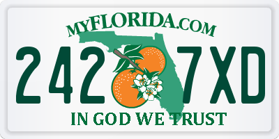 FL license plate 2427XD