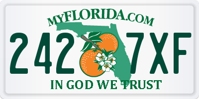 FL license plate 2427XF