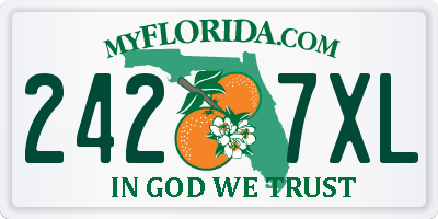 FL license plate 2427XL
