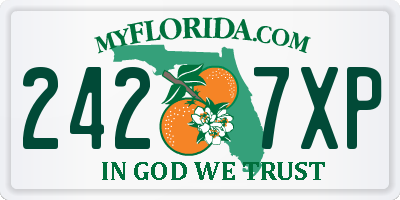 FL license plate 2427XP