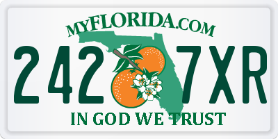FL license plate 2427XR