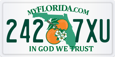 FL license plate 2427XU